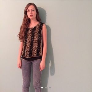 NWT Jaloux Sequin Embellished Beaded Top